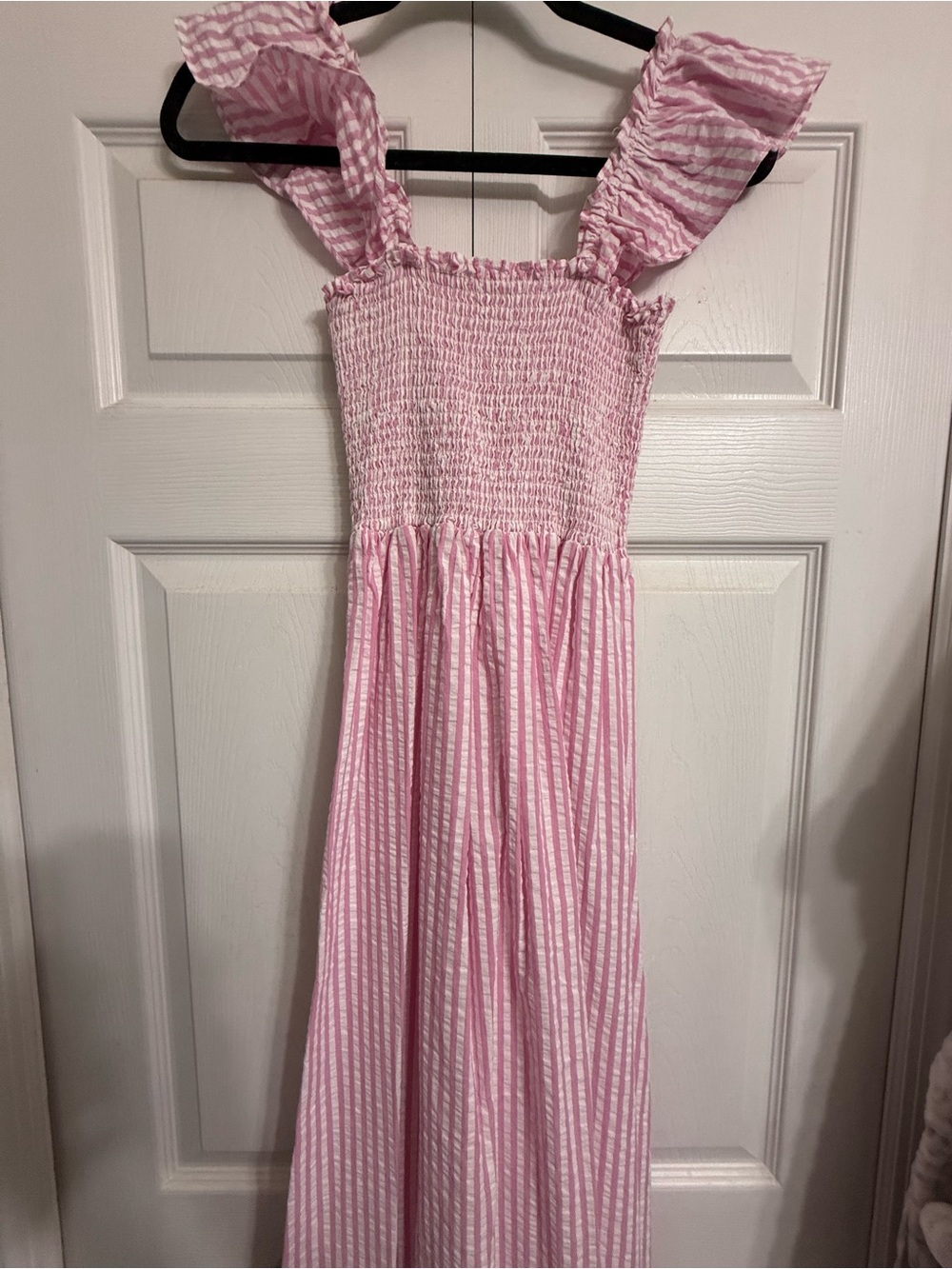 Petal & Pup Pink Striped Smocked Maxi Dress